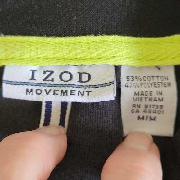 IZOD Movement Track Jacket Womens Medium Zip Blue Black Activewear Pockets - Picture 11 of 12